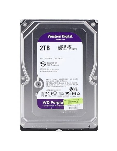 3.5” HDD Western Digital Caviar Purple WD23PURZ / 2TB / IntelliPower / 64MB