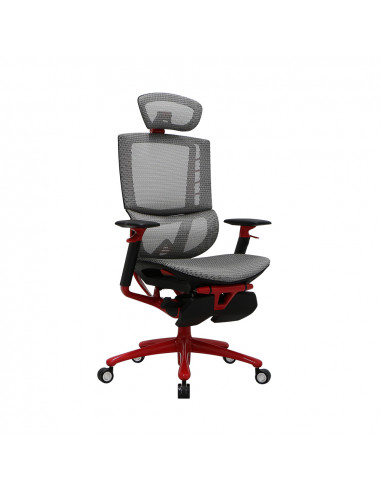 Игровое кресло 1STPLAYER ERGO PLAY/ 160kg/ 3D armrest/ White&Red