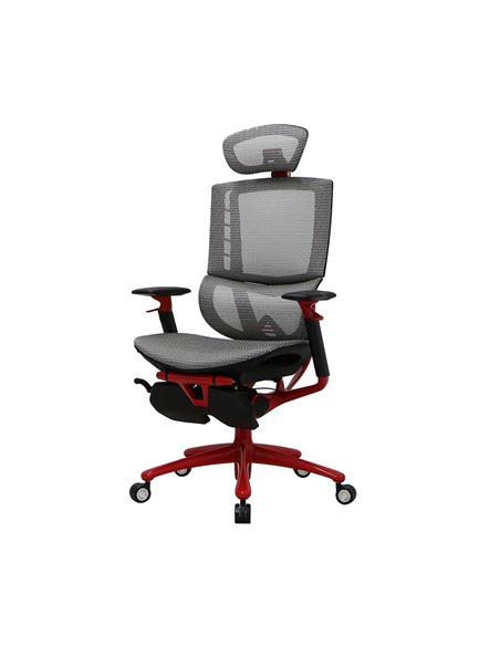 Fotoliu Gaming 1STPLAYER ERGO PLAY/ 160kg/ 3D armrest/ White&Red