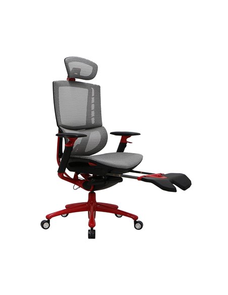 Fotoliu Gaming 1STPLAYER ERGO PLAY/ 160kg/ 3D armrest/ White&Red