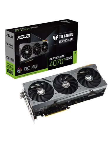 Placa video ASUS TUF Gaming GeForce RTX 4070 Ti SUPER OC Edition / 16GB / GDDR6X / 256bit