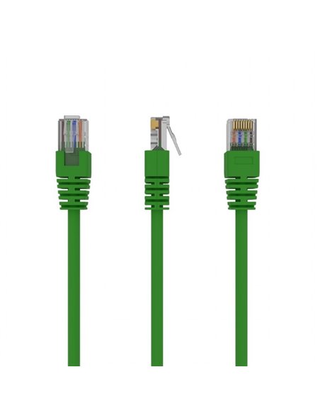 Patch cord cat. 5E PP12-3M/G Green, 3 m, molded strain relief 50u" plugs