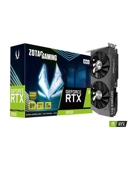 Видеокарта ZOTAC GeForce RTX 3050 ECO / 8GB / GDDR6 / 128Bit