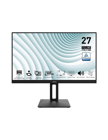 27.0” Монитор MSI PRO MP271AP/ 1ms/ 100Hz/ Black