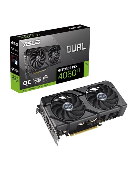 Placa video ASUS Dual GeForce RTX 4060 Ti EVO OC Edition / 16GB / GDDR6 / 128bit