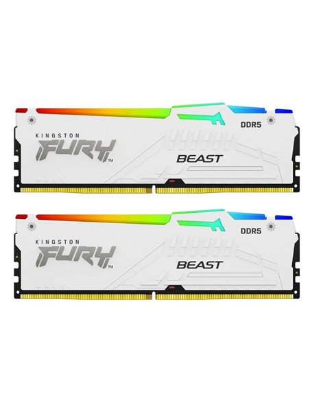 Опреативная память Kingston FURY Beast White RGB EXPO DDR5 6000MHz 64GB (Kit of 2*32GB)