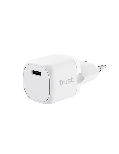 Trust Maxo Ultra-small 20W USB-C Wall Charger with PD, USB PD 3.0 + PPS, White