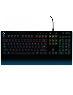 Tastatura Logitech G213 Prodigy, Mech-Dome, Spill resistance, Media controls, RGB, Integrated palm rest, Adjustable feet, Ant...
