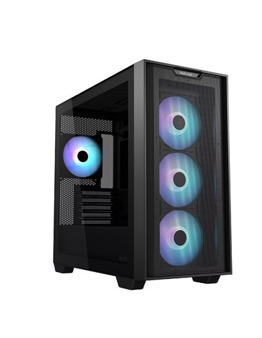 Carcasa ASUS A21 PLUS/ w/oPSU / 4x120mm ARGB fans/ mATX / Black