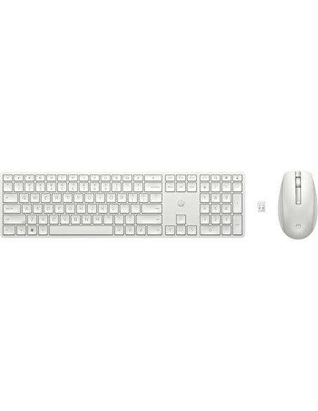 Tastatura si mouse Wireless HP 650, White