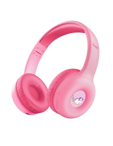 Casti Wireless pentru copii Trust NOUNA, Pink