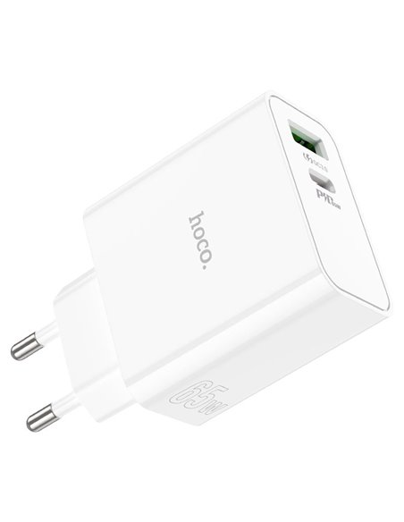 Зарядное устройство HOCO C113A Awesome/ up to PD65W / QC3.0, White Зарядное устройство HOCO C113A Awesome/ up to PD65W / QC3.0, White