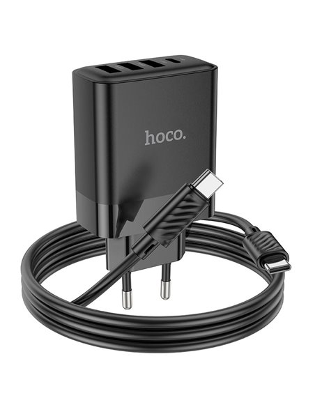 Incarcator USB HOCO C127A Intelligent / up to PD45W / QC3.0, Black