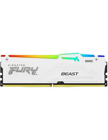 Memorie operativa Kingston FURY Beast White RGB EXPO DDR5 6400MHz 16GB