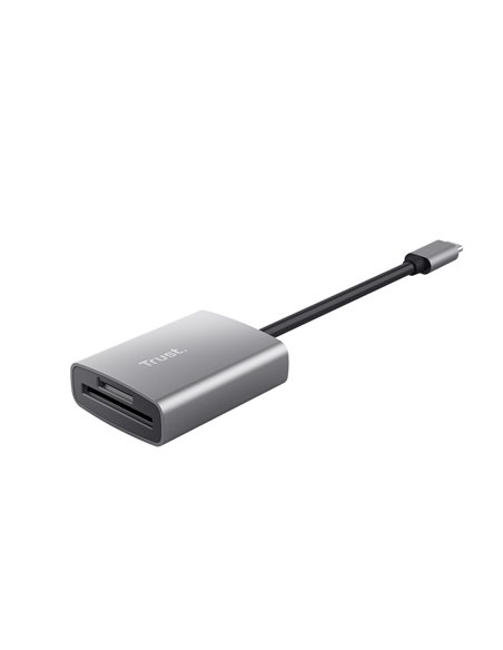 Card reader Trust Dalyx / USB-C, microSD / SDHC/SDXC, Cable length 8 cm / Silver