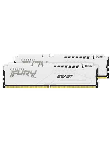 Memorie operativa Kingston FURY Beast DDR5 White EXPO 6400MHz 32GB (Kit of 2*16GB)