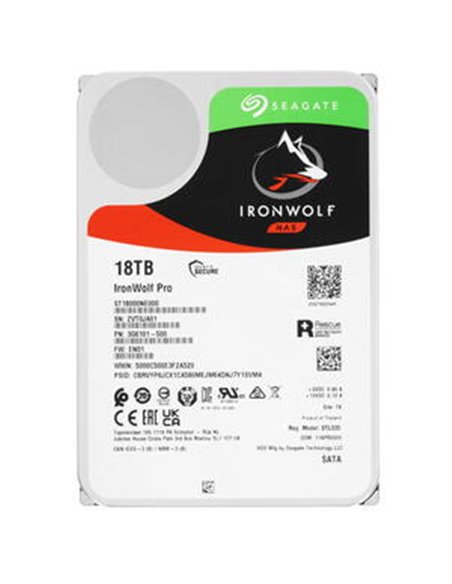 3.5” HDD Seagate IronWolf™ PRO ST18000NE000 / 18.0TB / 7200rpm / 256MB