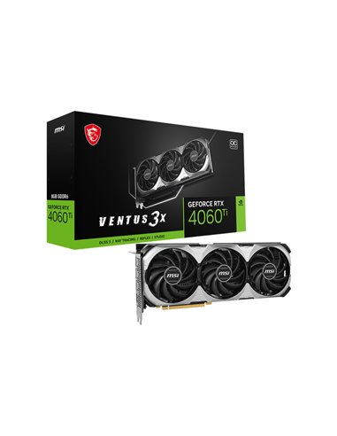 Видеокарта MSI GeForce RTX 4060 Ti VENTUS 3X E 8G OC/ 8GB/ GDDR6/ 128bit