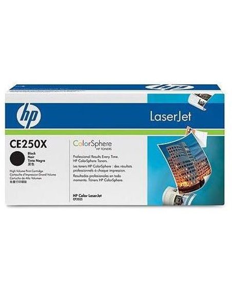 HP 504X (CE250X) Black Cartridge for HP LaserJet CP3525, CP3525n, CP3525dn, CP3525x, CM3530, CM3530fs, 10500 p.