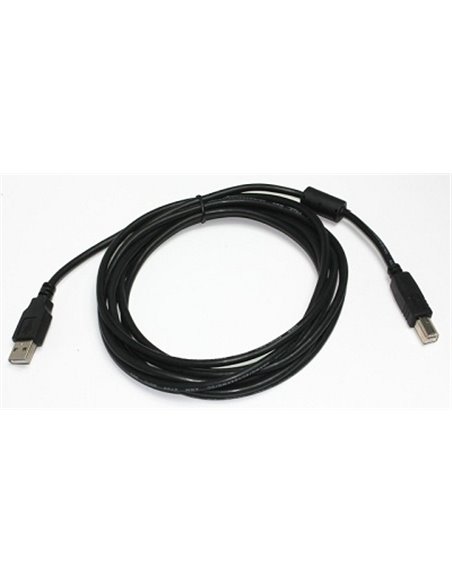 Cable USB2.0 - 1.8m - Cablexpert CCF-USB2-AMBM-6, Premium quality, 1.8 m, USB 2.0 A-plug B-plug, with Ferrite core, Black