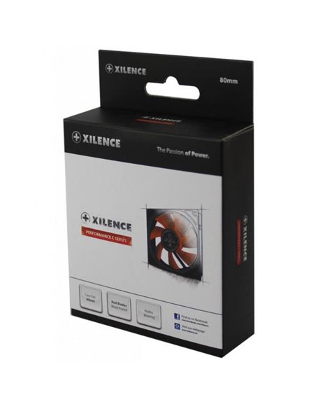120mm Case Fan - XILENCE XPF120.R Fan, 120x120x25mm, 1300rpm, <21dBa, 44.7CFM, hydro bearing, Big 4Pin and 3Pin Molex, Black/Red