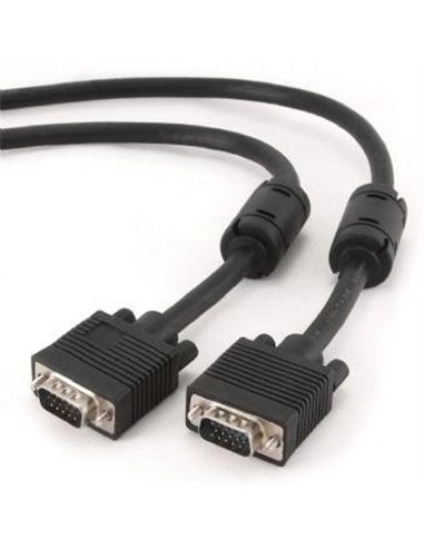 Cable VGA - 3m - Cablexpert CC-PPVGA-10-B, 3 m, Premium VGA HD15M/HD15M dual-shielded w/2*ferrite core, Black