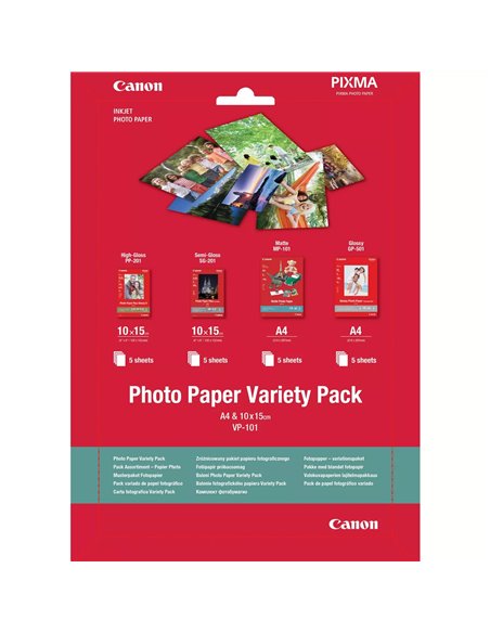 Hartie Foto Canon VP-101 Variety Pack 4x6” and A4 - 20 листов (0775B079)