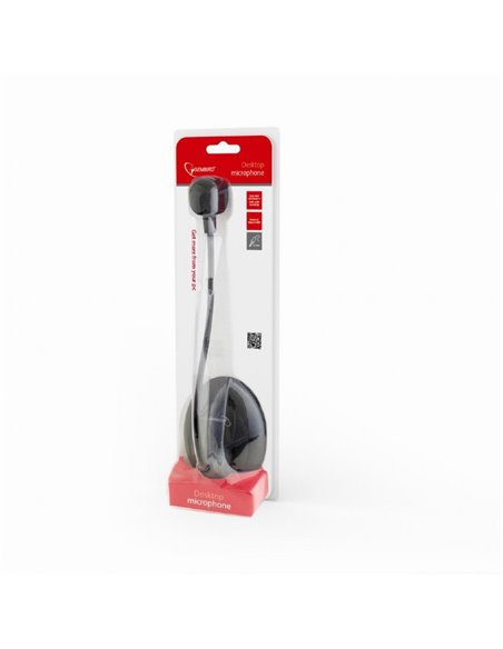Gembird MIC-205 Desktop microphone with flexible gooseneck and practical on/off switch, Frequency: 50 Hz - 16 kHz, Sensitivit...