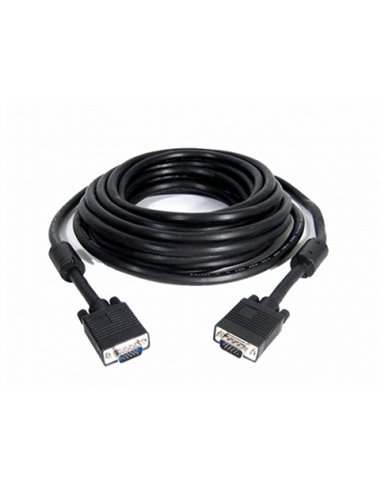 Cable VGA - 15m - Cablexpert CC-PPVGA-15M-B, 15 m, Premium VGA HD15M/HD15M dual-shielded w/2*ferrite core, Black