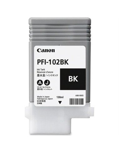 Ink Cartridge Canon PFI-102 B, black, 130ml for iPF500,510,600,605,610,650,655,700,710,720,750,755,760,765