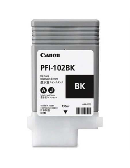 Ink Cartridge Canon PFI-102 B, black, 130ml for iPF500,510,600,605,610,650,655,700,710,720,750,755,760,765