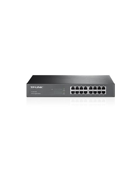 Коммутатор TP-LINK TL-SG1016D / 16 port / Gigabit / RJ45 / 13-inch rack-mountable steel case