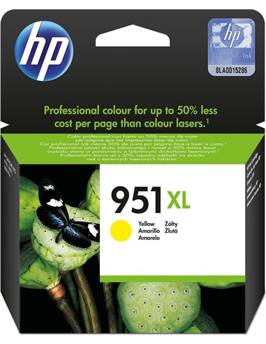 HP 951XL (CN048AE) Yellow Ink Cartridge, for OfficeJet PRO 8100 ePrinter , Pro 8600 Plus e-All-in-One , Pro 8600A (A911a) e-A...