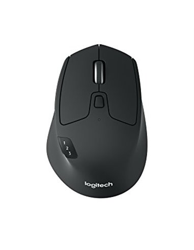 Logitech Wireless Mouse M720 Triathlon, Black, Optical Mouse, Multi-device, Hyper-fast scrolling, Switching seamlessly betwee...