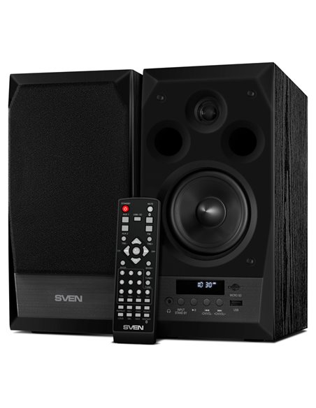 Boxe 2.0 SVEN MC-10 / 50W RMS, Bluetooth / FM / USB / SD card / Black