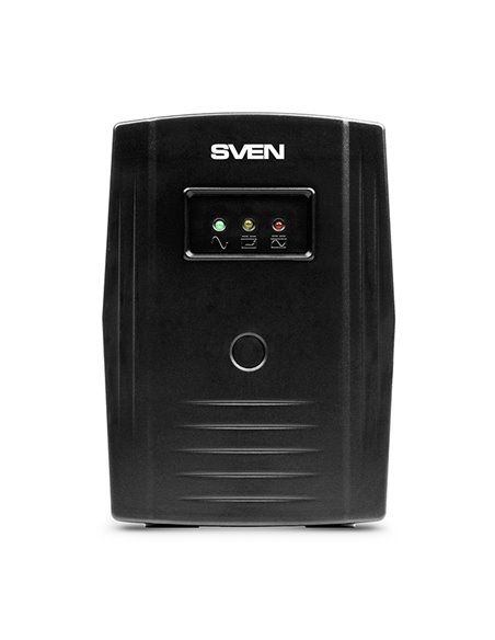 SVEN Pro 600, Line-interactive UPS with AVR, 600VA /360W, 2x Schuko outlets, 1x7AH, AVR: 175-280V, Cold start function, Black SVEN Pro 600, Line-interactive UPS with AVR, 600VA /360W, 2x Schuko outlets, 1x7AH, AVR: 175-280V, Cold start function, Black