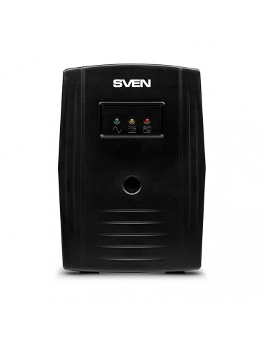 SVEN Pro 800, Line-interactive UPS with AVR, 800VA /480W, 2x Schuko outlets, 1x9AH, AVR: 165-275V, Cold start function, Black