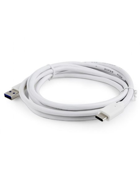 Cable USB3.0/Type-C - 1.8m - Cablexpert CCP-USB3-AMCM-6-W, 1.8 m, USB 3.0 (male) to Type-C (male), White