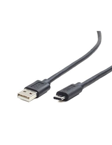 Cable USB2.0/Type-C - 1.8m - Cablexpert CCP-USB2-AMCM-6, 1.8 m, USB 2.0 A-plug to type-C plug, Black