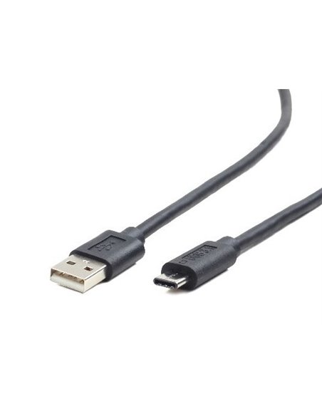 Cable USB2.0/Type-C - 1.8m - Cablexpert CCP-USB2-AMCM-6, 1.8 m, USB 2.0 A-plug to type-C plug, Black