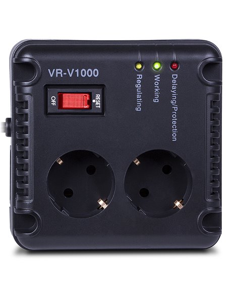 SVEN VR-V1000, 500W, Automatic Voltage Regulator, 2x Schuko outlets+1x ІЕС 320, Input voltage: 184-285V, Output voltage: 230V...