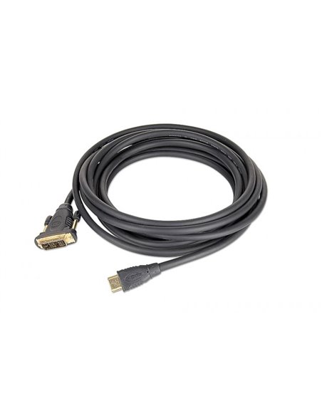 Cable HDMI-DVI - 3m - Cablexpert - CC-HDMI-DVI-10, 3m, HDMI to DVI 18+1pin single link, male-male, Black cable with gold-pla...