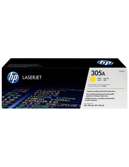 HP 305A (CE412A) Yellow Cartridge for HP LaserJet Pro M351, M375, M451, M475 MFP Series, 2600 p.