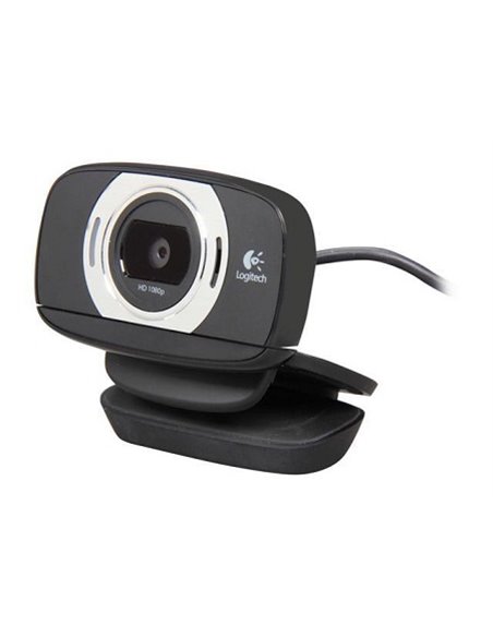 Logitech HD Webcam C615, Microphone (noise reduction), 1080p, 30 fps, FoV: 78°, Autofocus, Glass lens, Tripod-ready universal...