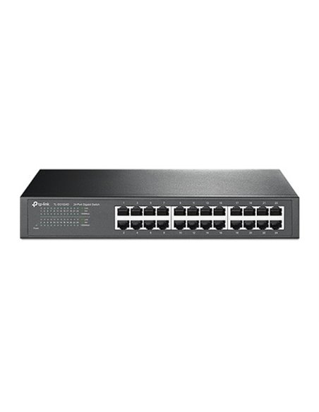 TP-LINK TL-SG1024D 24-port Gigabit Switch, Gigabit Desktop/Rachmount Switch, 24 10/100/1000M RJ45 ports, 13-inch steel case