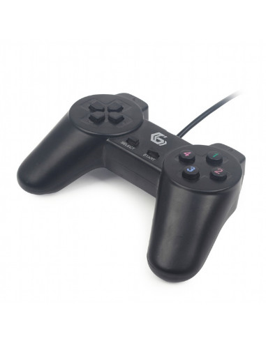 Gembird JPD-UB-01 Universal programmable gamepad, 4-way D-pad and 10 buttons, USB 2.0, 1.45m, Black