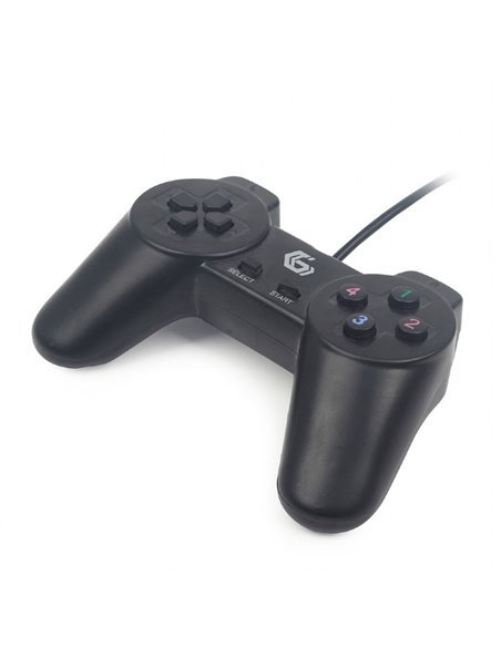 Gembird JPD-UB-01 Universal programmable gamepad, 4-way D-pad and 10 buttons, USB 2.0, 1.45m, Black Gembird JPD-UB-01 Universal programmable gamepad, 4-way D-pad and 10 buttons, USB 2.0, 1.45m, Black
