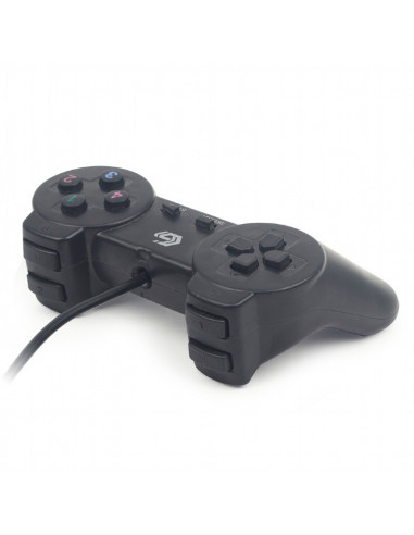 Gembird JPD-UB-01 Universal programmable gamepad, 4-way D-pad and 10 buttons, USB 2.0, 1.45m, Black
