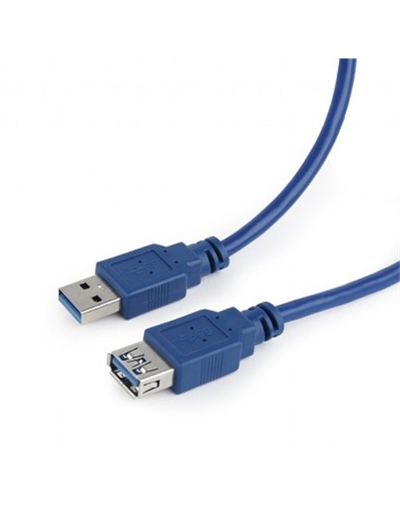 Cable Extension CCP-USB3-AMAF-6, 1.8 m, USB3.0 super-speed A-plug A-socket, Gold-plated contacts, Blue