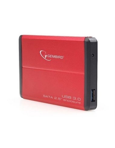 Gembird EE2-U3S-2-R, External enclosure for 2.5'' SATA HDD with USB3.0(5Gb/s) interface, Red